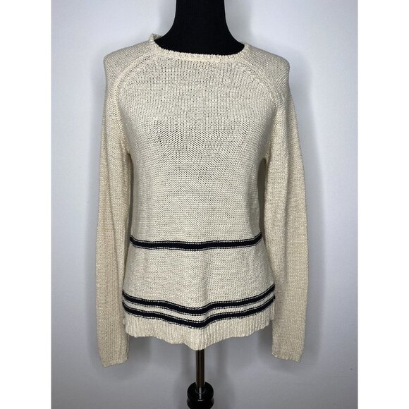 MAGASCHONI Womens‎ Sweater Beige Striped Pullover Tunic Size XS - Picture 2 of 6